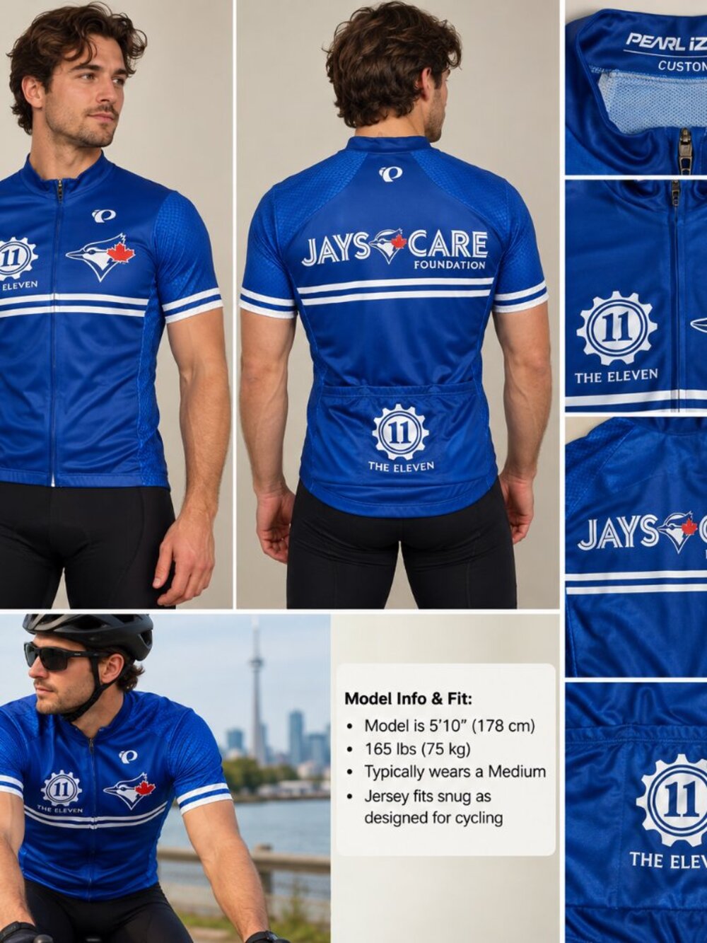 Pearl Izumi Toronto Blue Jays MLB Cycling Jersey Jays Care Medium